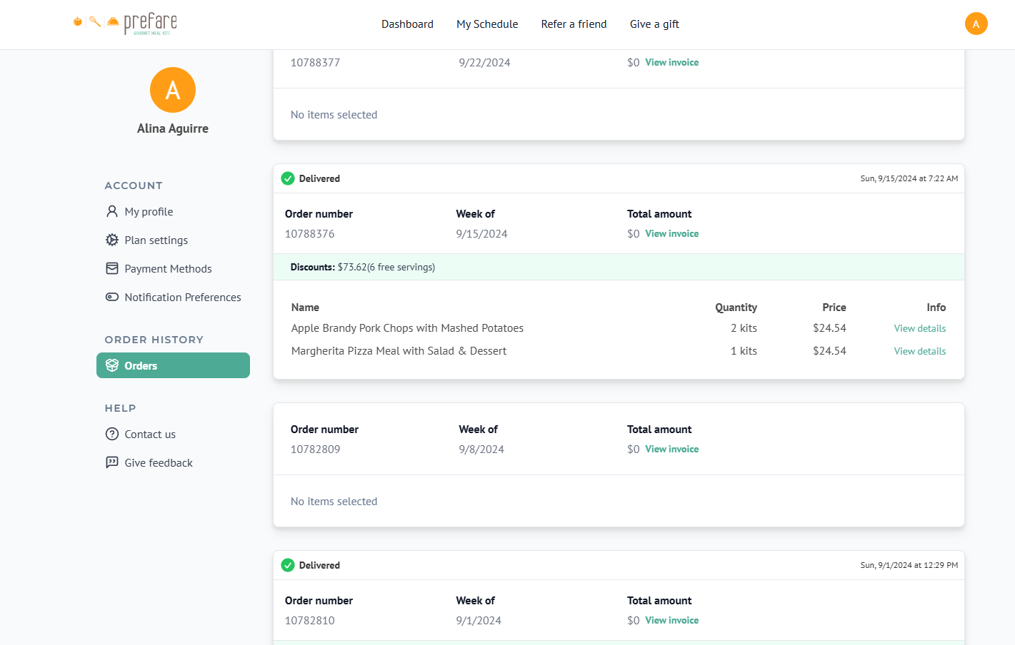 CHECK ORDER HISTORY visual data 2